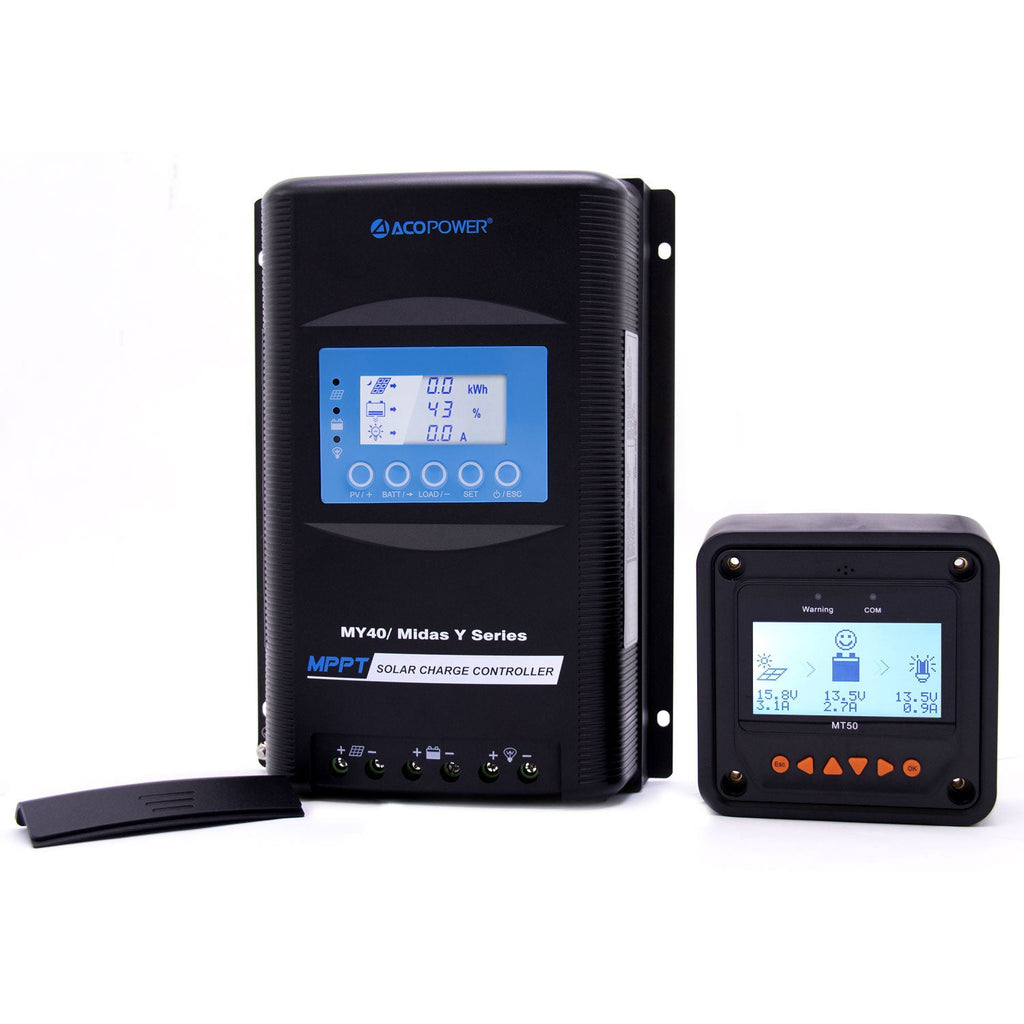 Midas 40 Amp MPPT Solar Charge Controller with MT-50